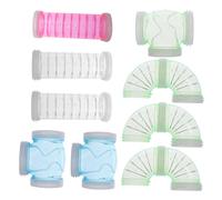 Happyyami 9pièces Tubes De Sport pour Hamsters Tunnels Plastique S-courbés Formes Lignes Accessoires pour Cage Animaux