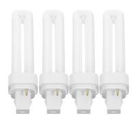 Happyyami Ampoules LED Fluorescentes Compactes 13w à Double Tube Connecteur 2 Broches, Plastique et Verre Lot de 4 Longue Durée pour Éclairage Intérieur