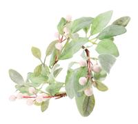 Happyyami Anneau De Bougie Guirlande Simulée Fournitures De Noël Anneaux De Bougies En Fleurs Décor De Couronne Anneaux De Bougies De Noël Ustensiles De Noël Fleur De Soie Style Américain
