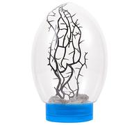 Happyyami Aquarium avec lumière LED Aquariums LED Aquarium aquarelum Mini la Nourriture pour Poissons écosphère écosystème Aquatique fermé écosphère d'aquarium avec éclairage LED Plastique