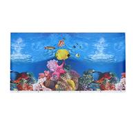 Happyyami Autocollants sous-Marins pour Aquarium Décorations De Fond pour Réservoir Stickers Poissons Et Coraux Facile à Appliquer Résistant à Eau