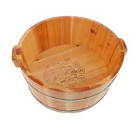 Happyyami Bassin de bain de pieds en bois, seau de spa de pédicure pour apaiser les pieds, baril de pédicure, de lavage pour la maison, l'extérieur et les voyages
