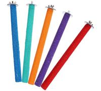 Happyyami Bâtonnets de Broyage Couleur Aléatoire pour Cage Système à Disque Intégré Lot de 5 en Bois Jouet d'exercice Détente pour Perroquets et Petits Oiseaux