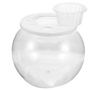 Happyyami Bocal à Poissons Plastique Transparent pour Aquarium De Bureau Réservoir Léger pour Poissons Rouges Et Tortues Décoration Intérieur Élégante
