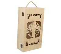 Happyyami Boîte De Rangement pour Bouteilles De Vin Élégant Coffret Pin Porte Design pour Amateurs De Vin