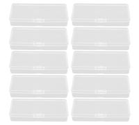Happyyami Boîte de Récupération des Lames de Rasoir Jetable, Lot de 10, Conteneur Léger et Sécurisé pour Recyclage des Lames Usagées, Plastique Transparent, Rangement Pratique pour Salons