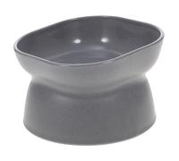 Happyyami Bol pour Chat Incliné à Double Usage avec Couleur Gris Foncé Capacité De Eau Nourriture Design Antidérapant pour Réguler La Consommation Alimentaire