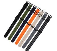 Happyyami Bracelet de Montre en Nylon Vert 24mm pour Poignets, Ajustable | Installation Facile, Port Confortable, Usage Quotidien et Sport, Option Solide pour Remplacer une Bande Cassée