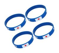 Happyyami Bracelets en Silicone Imprimés Coupe du Monde Drapeau National, Lot de 4, Taille Ajustable pour Activités Sportives et Cohésion D'équipe