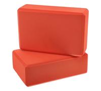 Happyyami Briques D'exercice de Yoga en Mousse Eva 2pcs Orange, Légères 120g Chacune, Confort de Prise, pour Pilates et Divers Exercices D'étirement