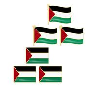 Happyyami Broche Drapeau Palestine en Alliage, 6pcs Épingles Commémoratives pour Vêtements, Chapeaux ou Paquet Design Créatif et Décoration Patriotique