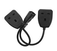 Happyyami Câble Alimentation Y vers Double Prise UK Broches pour Moniteurs et Appareils Électroniques Extension pour Prise Iec Compatible avec Systèmes