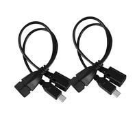 Happyyami Câble OTG Micro USB Adaptateur 2 Pièces pour Tablette Téléphone, Usage Mobile, Compact Léger, Couleur Noire