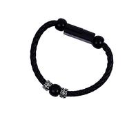 Happyyami Câble USB-c De Charge Et Synchronisation Tressé Style Bracelet, Portable Et Compatible Appareils USB Type-c, Câble De Données Noir Adapté Usage Voyage