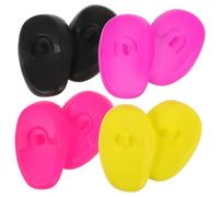 Happyyami Cache-oreilles Silicone 4 Paires Résistant Haute Température pour Teinture Cheveux Professionnels Salon Usage Domicile Couleurs Assorties