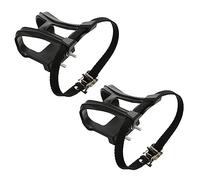 Happyyami Cale-Pieds De Cyclisme Sangles D’Attache Réglables, Support Pédale Vélo Route, Harnais De Fixation Sécurisée pour Chaussures, Compatible Vélo De Route Et VTT, Kit 2 Sangles