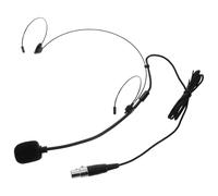 Happyyami Casque-micro professionnel filaire noir, microphone à oreillette, design confortable en plastique et métal, adapté pour enseignement et prises de parole en public