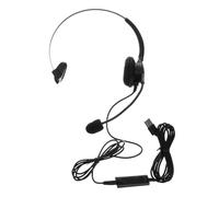 Happyyami Casque USB Microphone pour Centre D'appels, Protection Acoustique, Confortable, Haut-Parleur 150 Ohms, Compatible Skype et Communication Voip