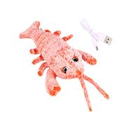 Happyyami Casse-tête Chat Homard Interactive Cat Toy pour Chat Boules de Chat Porte-Jouets Animal de Compagnie Banane cataire farcir Les Jouets de Homard en Peluche Orange
