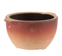 Happyyami Casserole Résistante la Chaleur, Cocotte en Argile 700ml à Double Poignée, Facile à Nettoyer, Ne Se Déforme Pas à Haute Température, pour Usage Domestique et Restaurant,