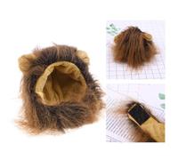 Happyyami Chapeau De Lion pour Animaux Perruque Amusante pour Chien Et Chat Costume De Cosplay avec Oreilles Ajustable Et Confortable Couleur Marron