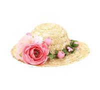Happyyami Chapeau Tressée pour Animaux De Compagnie avec Fleurs Accessoire Photo Créatif pour Chiens Et Chats s pour Fêtes Parades Et Séances Photo