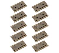 Happyyami Charniere Porte en Fer de Style Rétro, Charnière Pliante à Double Action pour Meubles et Portes Vitrines, Lot de 10 Pièces, Ouverture Silencieuse et Sécurisée