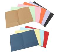 Happyyami Classeur à Papier Cartonné Épais A4 avec Double Poche, Dossier pour Documents Résistant Déchirure, Lot de 10 Pièces pour Organisation ou Maison