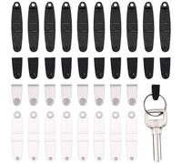 Happyyami Clips porte-clés en plastique 100pcs pour porte-badge et étiquettes d'identification, facile à transporter et à utiliser au bureau ou en événement