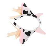 Happyyami Coiffe De Vache Avec Oreilles Et Ruban - Imprimé Vache Pour Déguisement Fête Cosplay Photo