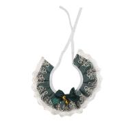 Happyyami Collier Décoratif en Dentelle Ajustable pour Chiot et Chaton Clochette, en Coton et Polyester, Solide et Confortable pour Séance Photo ou Vie Quotidienne Couleur Couleur Aléatoire