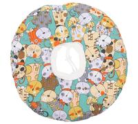 Happyyami Collier pour Animaux de Compagnie Copain Race Gilet de Refroidissement pour Animaux de Compagnie Dog Collar collerette Chat Collier pour Chat Respirant Collier Anti-Morsure Coton