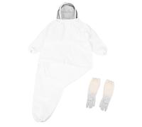 Happyyami Combinaison Apiculture Intégrale Renforcée Veste Protectrice et Moufles, Combinaison une Pièce Adaptée aux Apiculteurs Professionnels, Protection Anti-Piqûres