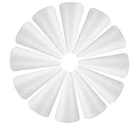 Happyyami Cônes solides blancs 12 pièces Cônes en mousse pour le bricolage Cônes nains faits à la main Bricolage Pour composition d'arbre de Noël Décoration de Noël 4 32 5 cm. 16 x 0. 39 pouces