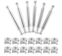 Happyyami Connecteurs de Verrouillage à Came 48 MM en Fer Lot de 30 Vis Double Tête pour Assemblage et Fixations de Meubles de Chambre