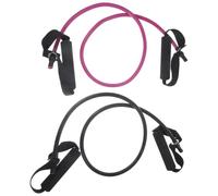 Happyyami Cordes d'exercice Élastiques avec Poignées en Latex Naturel, Résistance 20-30 Lbs, 2 Pièces Portables Non Irritantes avec Ancre de Porte pour Stretching et Salle Couleur Aléatoire