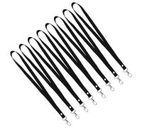 Happyyami Cordons de Cou Larges 1,5 Cm pour Cartes D'identité, Lot de 8, Crochet en Alliage de Zinc, Noir, Lanières Suspendues Pratiques pour Bureau, Randonnée et Usage Professionnel