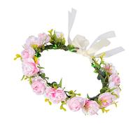 Happyyami Couronne de Fleurs pour Mariage Bandeau Floral Éblouissant pour Mariée Accessoire de Tête Élégant pour Fête et