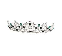 Happyyami Couronne De Strass Fille Faire La Fête Accessoires De Mariée Invité Couronnes De Reine Pour Les Femmes Quinceanera Pour Femme Mariage De Diadèmes De Mariée Royal Reines Vert Green