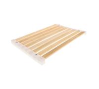 Happyyami Coussin de Sauna natte de Salle de Bain en Bambou Tapis de Coussin Lombaire pour saunas Tapis de Sauna Tapis de Bain en Bois Lattes de Bambou Plastique Beige