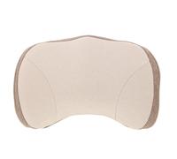 Happyyami Coussin lombaire de voiture, coussin lombaire en mousse à mémoire de forme pour le bas du dos - de dossier pour la conduite, support pour chaise de voiture ou de bureau, beige pour