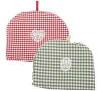 Happyyami Couvre-théière Isotherme en Coton Lavable et Réutilisable 2 Pièces pour Bouilloire et Théière, Protection Chaude Décorative pour Usage Domestique