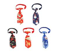 Happyyami Cravates Décoratives Résistantes à Déchirure pour Animaux Lot de 5 de Noël en Tissu Léger Couleur Aléatoire pour Chiens et Chats Pendant Fêtes