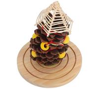 Happyyami De Dentition pour Hamster Porte-clés De Dessin Animé Jouets pour Animaux De Compagnie Appât à Anneau Tournant Oiseaux Perroquets Jouets pour Oiseaux Appât Spinner en Bois