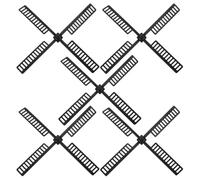 Happyyami de Pales de Moulin à Vent de Jardin Accessoires Complets 5 Ensembles en Plastique Noir, Pièces D'éolienne Étanches pour Décoration Extérieure et Patio