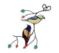 Happyyami Décor Mural Oiseau Suspendu Art Extérieur Vitrail Pour Jardin Et Maison Décoration Pour Fenêtres Et