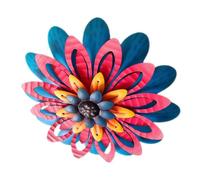 Happyyami Décoration Murale Métal Fleur Décorative Murale Suspendue Forme De Tournesol Pour Intérieur