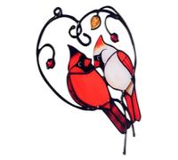 Happyyami Décoration Murale Suspendue Ornement De Oiseau Vitrail Pour Décor Extérieur Et Fenêtres Art Murale Élégant Et Unique