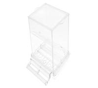 Happyyami Distributeur Automatique De Nourriture pour Perroquets Et Oiseaux Mangeoire Transparente Antisplash pour Cage Outil De Nourriture Pratique pour Petits Oiseaux