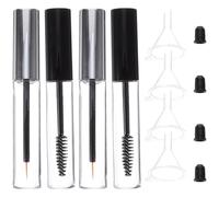 Happyyami Ensemble 12 Pcs Tubes Vides 10 Ml Transparents pour Mascara et Eyeliner 4 Entonnoirs Plastique, 2 Bouchons Noirs et 2 Blancs Anti-fuite, Maquillage DIY et Voyage Couleur Aléatoire